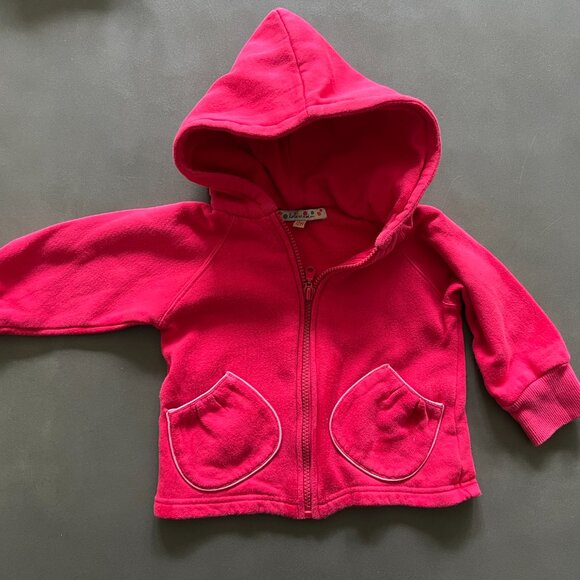 2 Lola et Moi Pink Hoodie Jackets Sweatshirts Sz 12 Months - Picture 2 of 6